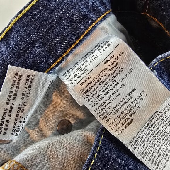 Levi's 514 Jeans Mens 38x30 Blue Denim Dark Wash Straight Fit Casual Normcore - Picture 8 of 11